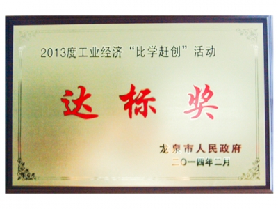 2013年度工業(yè)經(jīng)濟“比學(xué)趕創(chuàng)”活動達(dá)標(biāo)獎
